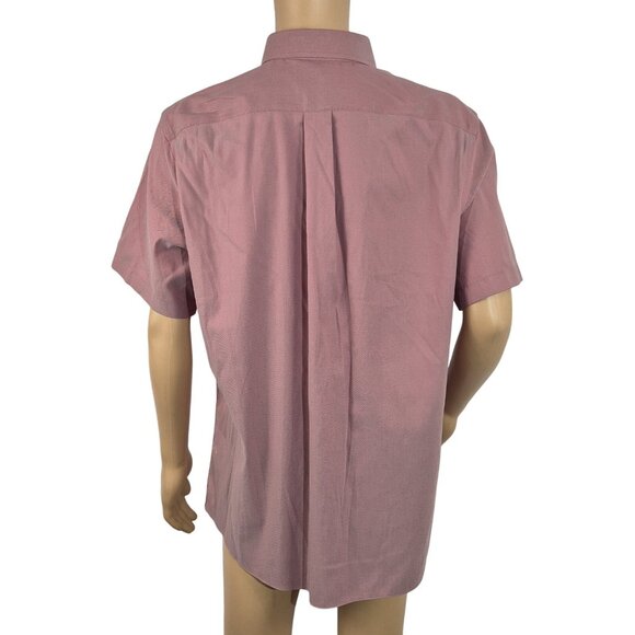 Roundtree & Yorke Gold Label Men's Shirt Size XL Non Iron Red Slim Fit 56 - Picture 3 of 10